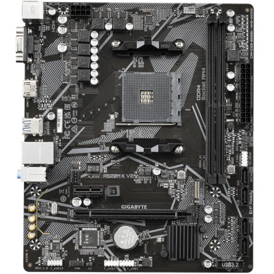 Материнська плата Gigabyte A520M K V2 (AM4,A520, 2*DDR4, PCI-Ex16, 4SATAIII, RAID, M.2, VGA/HDMI, Glan, 6ch, mATX)