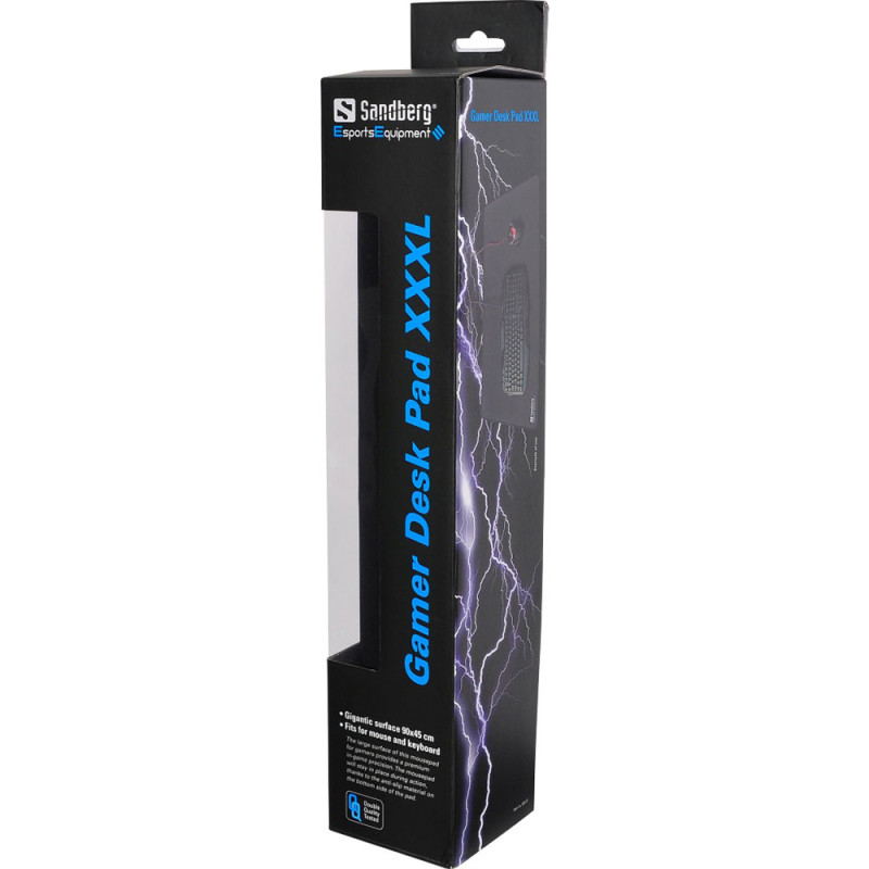 Ігрова поверхня Sandberg Gamer Desk Pad XXXL Black 900x450x4мм