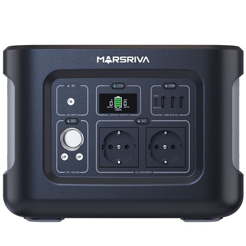 Зарядна станція Marsriva MP6 600Вт (512Вт/г) LiFePo4, PD 60Вт