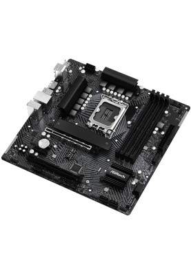 ASRock B760M PG LIGHTNING/D4 (1700/B760, 4*DDR4, 2xPCIex16, 4xSATAІІІ, 3xM.2, GLan, 7.1ch, mATX)
