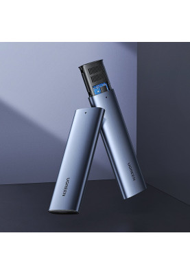 Зовнішня кишеня для SSD M.2 (NVME) M-KEY UGREEN 3.1 GEN2 CM400 сіра