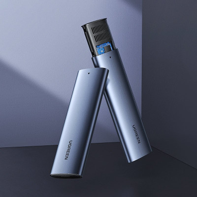 Зовнішня кишеня для SSD M.2 (NVME) M-KEY UGREEN 3.1 GEN2 CM400 сіра Зовнішня кишеня для SSD M.2 (NVME) M-KEY UGREEN 3.1 GEN2 CM400 сіра