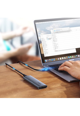 Зовнішня кишеня для SSD M.2 (NVME) M-KEY UGREEN 3.1 GEN2 CM400 сіра