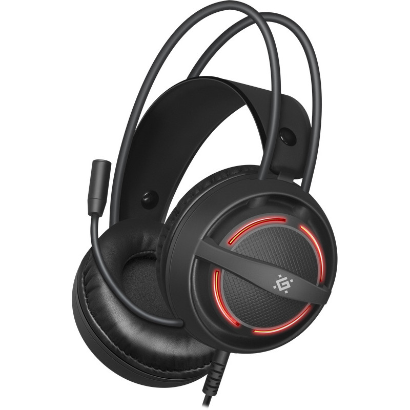 Ігрова гарнітура Defender Dexter RGB, кабель 2.2 м, чорна