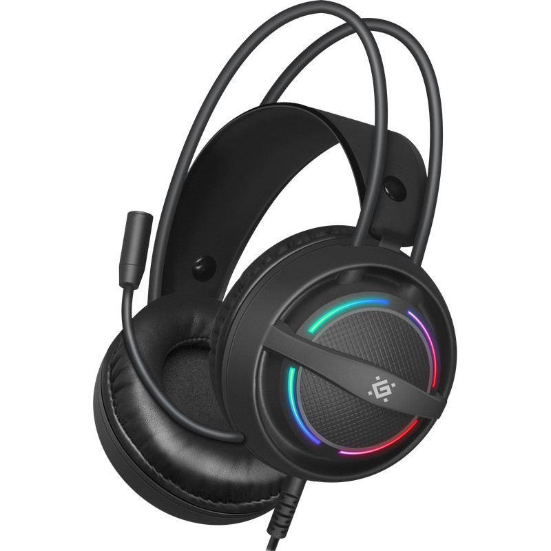 Ігрова гарнітура Defender Dexter RGB, кабель 2.2 м, чорна