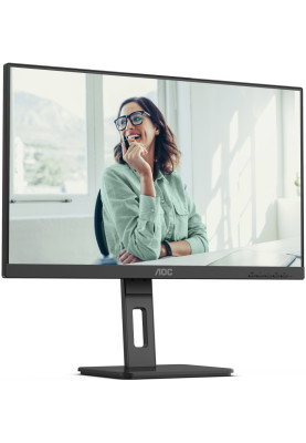 Монітор TFT 23.8" AOC 24P3CV, IPS, 75Hz, HDMI, DP,  USB-С, RJ-45, USB-hub, HAS, Pivot, колонки, чорний
