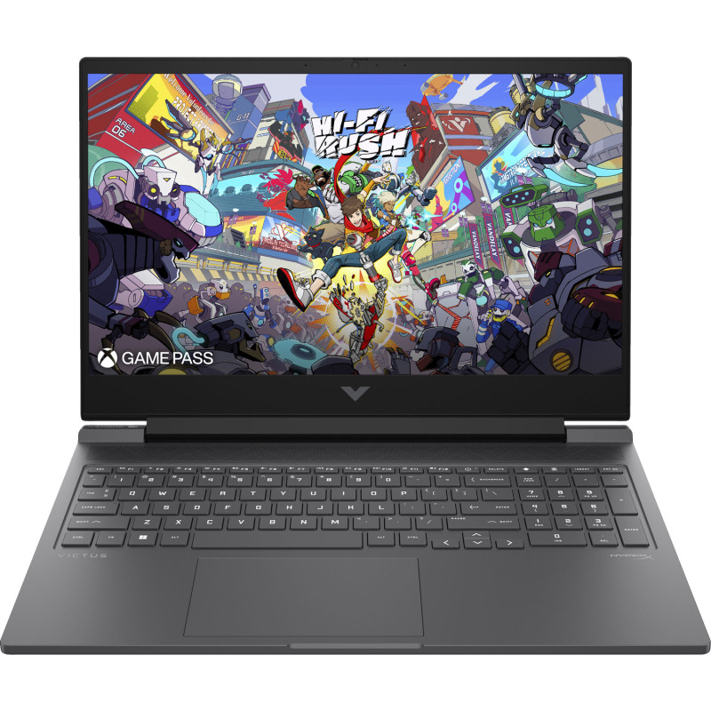 Ноутбук HP Victus 16-s1024ua 16.1" FHD IPS,300n/Ryz5 8645HS (5.0)/16Gb/SSD512Gb/RTX 4050,6GB/Підсв/DOS/Сірий (B83BTEA)