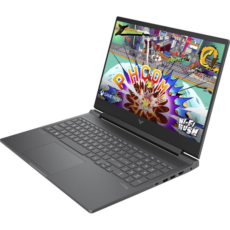 Ноутбук HP Victus 16-s1024ua 16.1" FHD IPS,300n/Ryz5 8645HS (5.0)/16Gb/SSD512Gb/RTX 4050,6GB/Підсв/DOS/Сірий (B83BTEA)