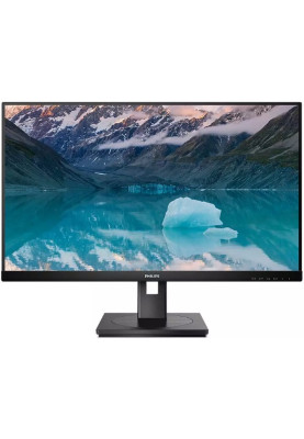 Монітор TFT 23.8" Philips 242S9JML, FHD, VA, 75Гц, D-Sub, DVI-D, HDMI, DP, USB-hub, HAS, Pivot, колонки, чорний