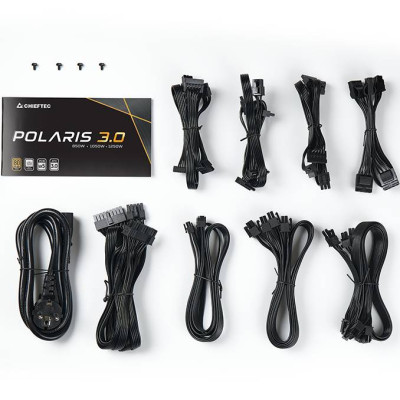БЖ 850W Chieftec POLARIS 3.0 PPS-850FC-A3, 135 mm, 80+ GOLD, Cable management, retail БЖ 850W Chieftec POLARIS 3.0 PPS-850FC-A3, 135 mm, 80+ GOLD, Cable management, retail