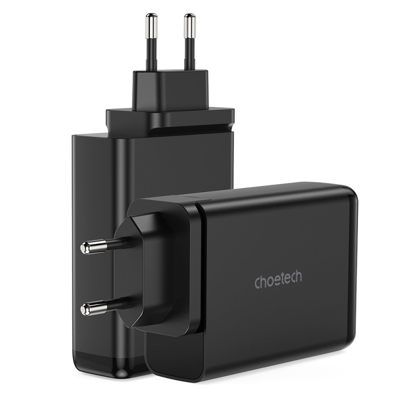 Зарядний пристрій 4xUSB 140W GaN (2хUSB-C+2хUSB-A) чорний Choetech