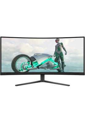 TFT 34" Philips 34M2C3500L, VA, вигнутий, WQHD, 180Hz, 0,5 ms, 2xHDMI, DP, сірий