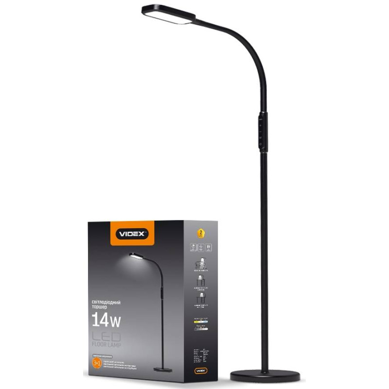LED лампа настільна VIDEX VL-TF07B 14W 3000-5500K 220V