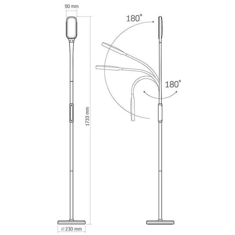 LED лампа настільна VIDEX VL-TF07B 14W 3000-5500K 220V