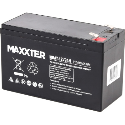 Акумуляторна батарея Maxxter MBAT-12V9AH, 12В 9.0 Ач