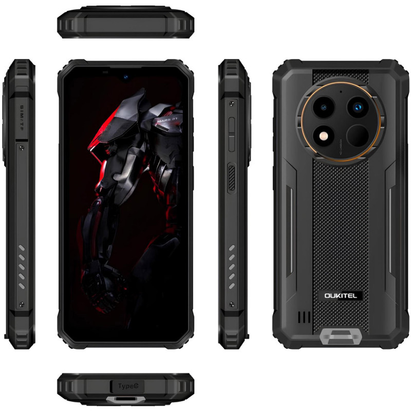Смартфон Oukitel WP28E 6.5"HD+ /4GB/64GB T606 /10600mAh /13+5Мп/ IP69K /NFC Black