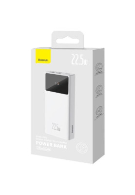 УМБ Baseus Star Lord Display 20000mAh 22.5W, 2хUSB-A QC3.0, In USB-C Li-pol, white