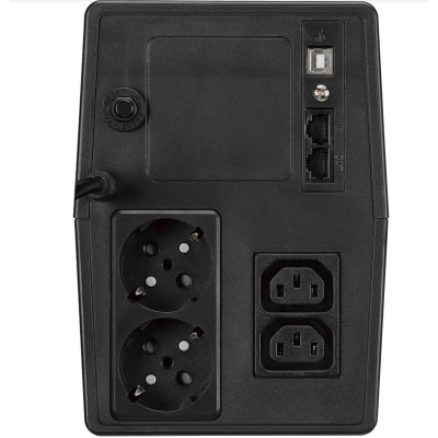 ДБЖ FSP iFP-2000, 2000ВА/1200Вт, Schuko*2+IEC*2, LCD, 230V, CE, EAC