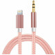 Кабель AUX Lightning-TRS Audio 3.5мм Male/Male 1м Pink