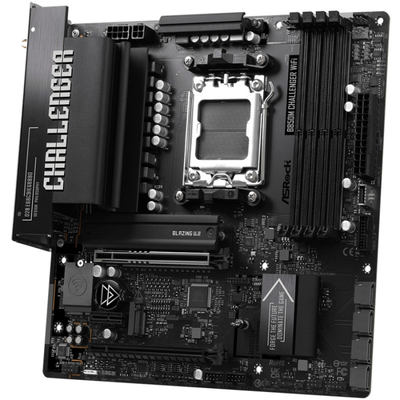 ASRock B850M CHALLENGER WIFI (AM5/B850, 4*DDR5, 2xPCIex16, HDMI/DP, 4xSATAІІІ,2xM.2, 2.5GLan, mATX)