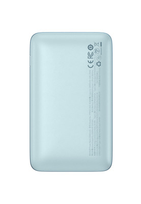 УМБ Baseus Bipow Pro 20000mAh 22.5W, 2хUSB-A QC3.0, In USB-C Li-pol, Display + Cable, blue