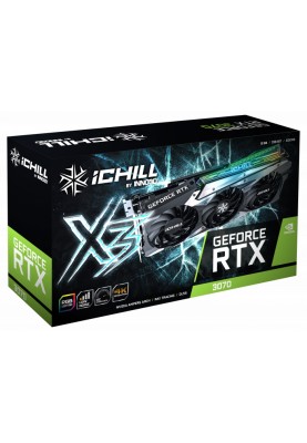 Відеокарта GeForce RTX3070 Inno3D iChill X3 LHR, 8GB GDDR6, 256bit, PCI Express