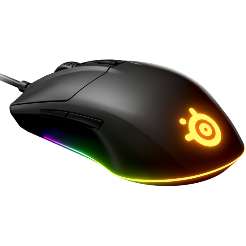 Мишка SteelSeries Rival 3, RGB Prism, 8500dpi., 6кн., чорна