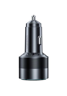 Автозарядка 2xUSB 63W (USB-C+USB-A) PD45W+QC3.018W чорна Choetech