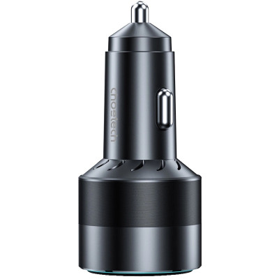 Автозарядка 2xUSB 63W (USB-C+USB-A) PD45W+QC3.018W чорна Choetech
