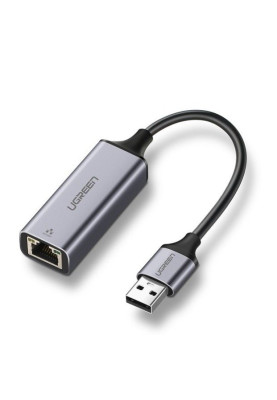 Перехідник USB 3.0 Type-A --> Ethernet RJ45 1000Mb CM209 UGREEN сірий