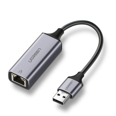 Перехідник USB 3.0 Type-A --> Ethernet RJ45 1000Mb CM209 UGREEN сірий