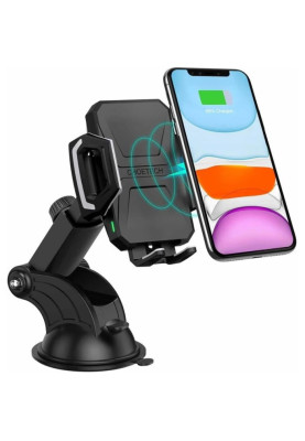 Автомобільне кріплення Choetech з 15W Fast Wireless Charger 4.7-7.2" на панель