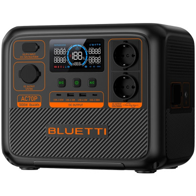Зарядна станція Bluetti AC70P, 1000W, 864Wh, LiFePO4, Portable Power Station