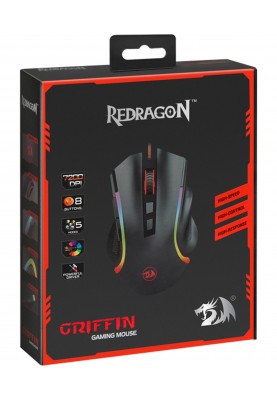Мишка Redragon Griffin, ігрова, 7200dpi., 7кн., чорна