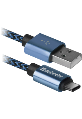 Кабель USB AM-Type-C M, 1.0 м, синій, 09-03T PRO Defender