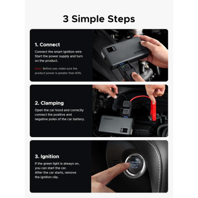 Автомобільний Jump Starter ES702 12000mAh Ugreen Автомобільний Jump Starter ES702 12000mAh Ugreen