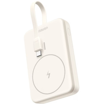 УМБ Ugreen Magnetic Wireless 10000 mAh 20W Build-in USB-C Cable  (PB760) білий