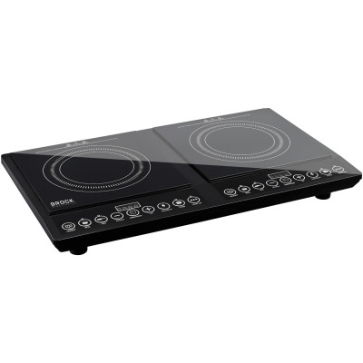 Плита настільна BROCK HP 4013 індукційна/ конфорок: 2/ 2000Вт+2000В/ 80°-270° С/ склокераміка