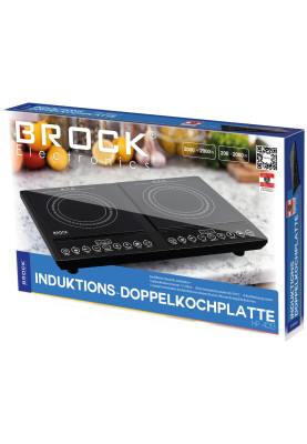 Плита настільна BROCK HP 4013 індукційна/ конфорок: 2/ 2000Вт+2000В/ 80°-270° С/ склокераміка