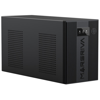 ДБЖ Marsriva MR-UF3000, 3000ВА/1800Вт, Line-Interactive, LED version, 2хSchuko, 4*12V/9Ah, metal