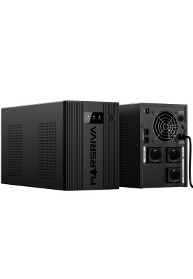 ДБЖ Marsriva MR-UF3000, 3000ВА/1800Вт, Line-Interactive, LED version, 2хSchuko, 4*12V/9Ah, metal