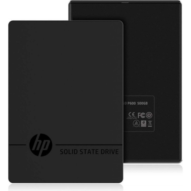 SSD external, USB 3.1 Gen2 Type-C  500Gb, HP P600, TLC, Retail