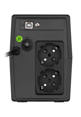 ДБЖ FSP iFP-600, 600ВА/360Вт, LCD, Schuko*2. 230V/50Hz ,w/o RJ45,w/ USB, Black, 12V/7Ah*1, CIS