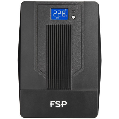 ДБЖ FSP iFP-600, 600ВА/360Вт, LCD, Schuko*2. 230V/50Hz, USB, Black,