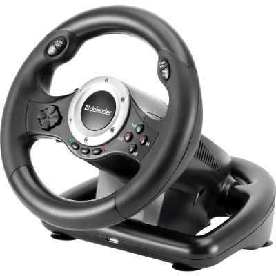 Ігрове кермо Defender Turbo Pro for PC/PS3/PS4/Xbox, 10кн., USB