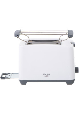 Тостер Adler AD 3216 white 1000Вт/2 відділення/7 режимів підсмажування/розморожування/підігрів булок