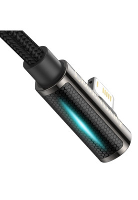 Кабель USB AM-Lightning M, 2 м, 2.4A, 90° Чорний, Legend Series Elbow CALCS Baseus
