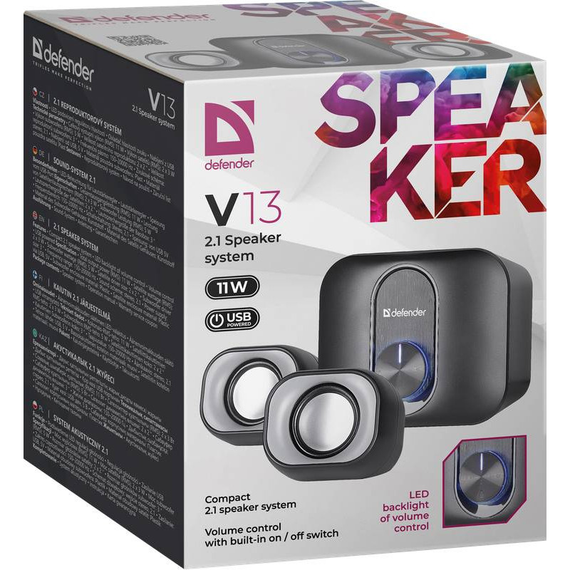 Акустична система 2.1 Defender V13, 11Вт USB
