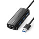 Хаб USB 3.1 Type-A -> 3хUSB 3.0 + RJ45 1000M Ethernet  чорний UGREEN