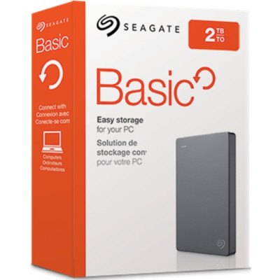 HDD external, USB 3.0 2TB, Seagate  2.5` Basic Gray (STJL2000400), сірий